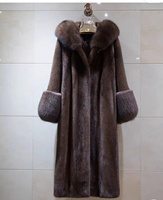 2023 Top qualité vison pleine peau manteau femmes véritable vison fourrure manteau véritable fourrure manteau d'hiver