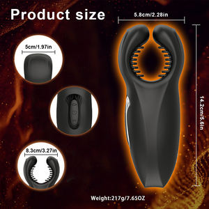 Masturbateur masculin portable à 10 fréquences de vibration, fonction de serrage, pour adultes - Product Image 4