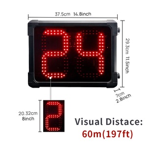 Chronomètre portable pour terrain <span class=keywords><strong>de</strong></span> basket-ball extérieur, compte-tours <span class=keywords><strong>de</strong></span> 24 secondes, numérique, étanche, modifiable, compte à rebours/compte à la hausse <span class=keywords><strong>de</strong></span> 0 à 99 secondes - Product Image 2