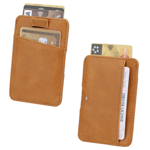 Classic Custom Soft Genuine Leather Short Open Phone <b>Wallet</b> Anti <b>RFID</b> Card for Women and Men - Product Image 2