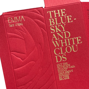 Customized High-end <strong>Red</strong> Paper Cosmetic <strong>Boxes</strong> with Gold Foil Embossing Design - Product Image 2