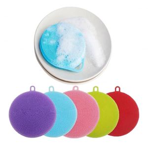 Tampon de lavage de vaisselle rond en silicone écologique, tailles personnalisables, alternative aux éponges anti-rayures, éponge de cuisine - Product Image 3