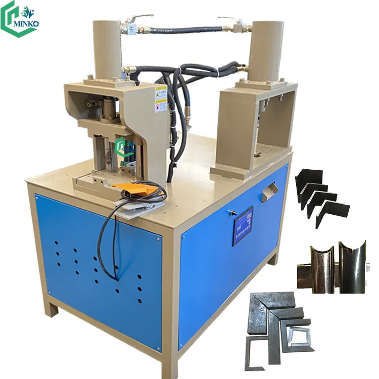 Double station square pipe angle cutter metal tube punching machinery