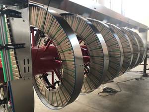 Convoyeur spiralé de 6 m de hauteur totale pour boîtes de 20 kg, du sol au premier étage, avec plaques de chaîne en plastique, série 1873 - Product Image 5