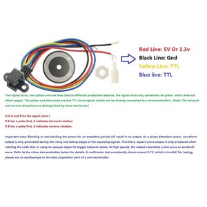 GODIYMODULES ตัวเข้ารหัสแสงแบบออปติคอล 5V สายไฟแบบมีหัวกลม สำหรับรถสมาร์ทคาร์ - Product Image 2