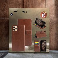Étui de protection pour téléphone portable, étui à rabat de luxe, cuir PU artificiel, antichoc, porte-cartes, design professionnel pour 13