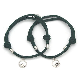 <span class=keywords><strong>Regalo</strong></span> del Día de San Valentín hecho a mano ajustable mar montaña juramento <span class=keywords><strong>para</strong></span> siempre amor relación pulsera enlace magnético cadena conjunto pareja - Product Image 4