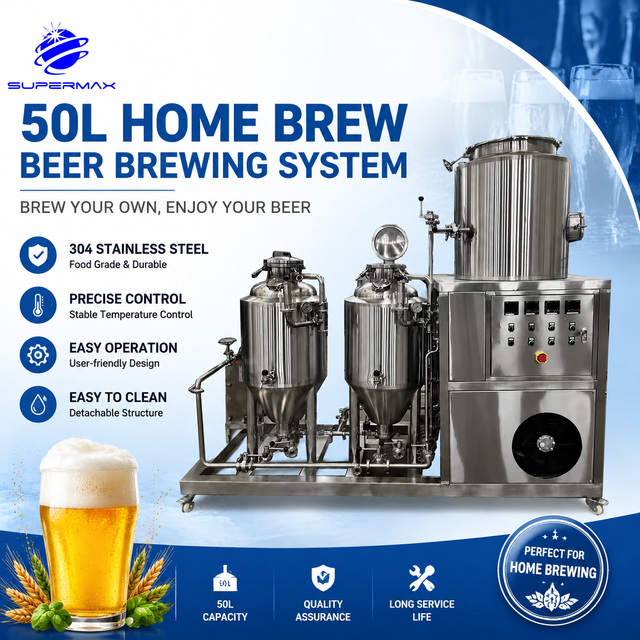 50L Electric Brewhouse Mash Lauter Tun Hot Liquor Tank Wort Kettle Stainless Steel Pilot Brewery System