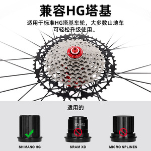 เฟืองหลังจักรยานเสือภูเขา Bolany 10/11/12/13 สปีด น้ำหนักเบา ผลิตจากโลหะผสม สำหรับจักรยานเสือภูเขา - Product Image 3