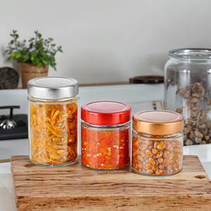 Chất lượng cao 220ml Vòng lọ thủy tinh với nắp cho mật ong mứt Sauce lưu trữ mứt <span class=keywords><strong>Jar</strong></span> - Product Image 6