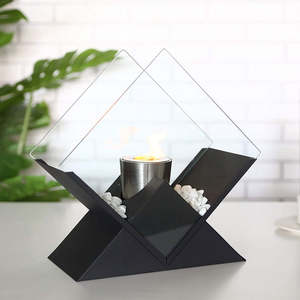 New 14.5" <strong>Tall</strong> Smokeless Portable Tabletop <strong>Fireplace</strong> Indoor <strong>Outdoor</strong> Metal Tabletop Fire Pit for Sale - Product Image 4