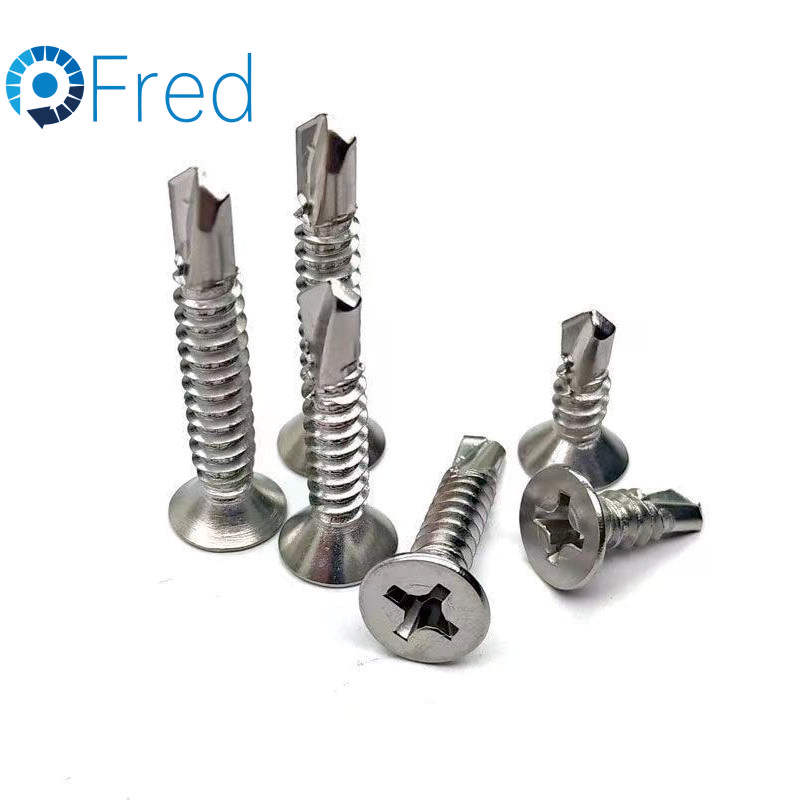 Hot Sale Customized PVC Profile Window Screws Flat Head Self-Drilling Zinc-Available Stainless Steel M4 Thread Size for Roofing