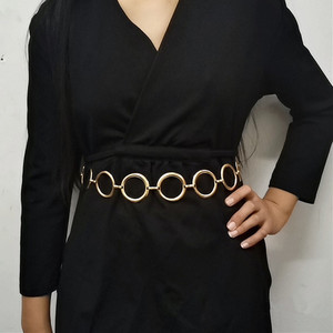 สร้อยคอรูปทรงเรขาคณิตแบบชั้นเดียว สีทอง โลหะผสมสังกะสี สไตล์ฮิปฮอป สำหรับผู้หญิง สวมใส่ได้ทุกวัน - Product Image 5