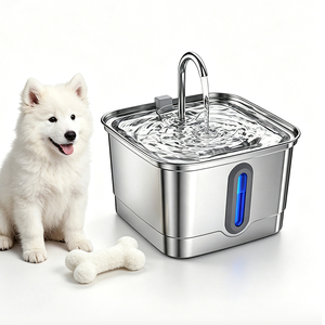 Factory Wholesale Stainless Steel Pet <b>Water</b> Fountain Purification <b>Filter</b> Pet Dispenser - Product Image 1