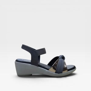 Women Stylish Black Wedge Heel <b>Sandals</b> Bow Design Slingback Strap Comfortable Soft Cushion Lightweight Anti Slip Fashion Daily - Product Image 3