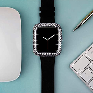 Custodia protettiva per gioielli da donna con diamanti di lusso per <span class=keywords><strong>Apple</strong></span> <span class=keywords><strong>Watch</strong></span> 8 7 41mm <span class=keywords><strong>45mm</strong></span> SE iWatch Series 6 5 40mm 44mm 3 38/42mm - Product Image 5