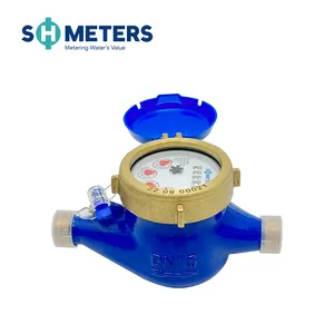مقياس تدفق المياه الميكانيكي متعدد النفاثات متعدد القرصير نحاسي 15 مم - 50 مم