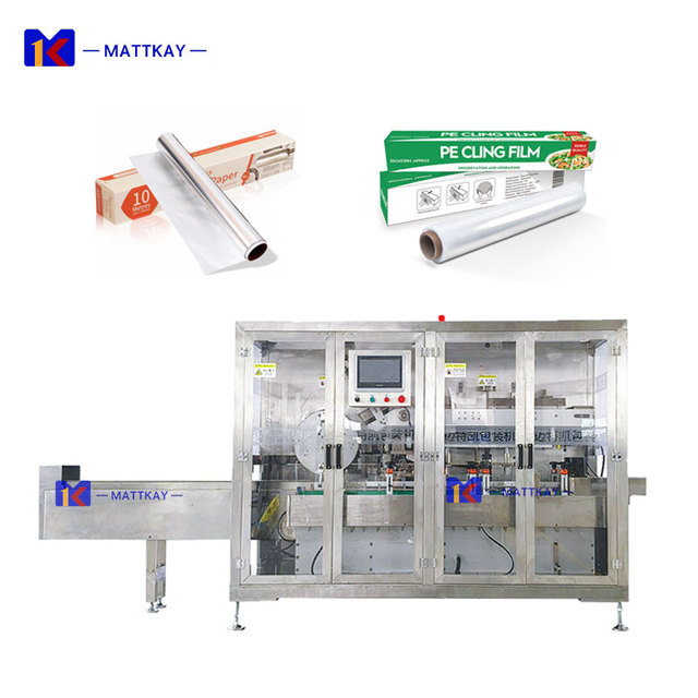 Easy-to-operate Cartoning Machine Servo Motor Horizontal Carton Packing Machine for Plastic Wrap Cling Film Food Storage Bags