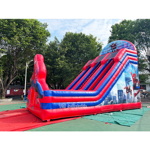 Tobogán Inflable Gigante de Spiderman, Tobogán Acuático de Grado Comercial, Tobogán Inflable Seco con Temática de Superhéroes para Alquiler en Eventos - Product Image 5