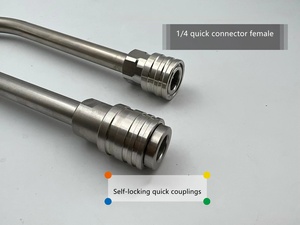 Boquilla rociadora de alta presión de 1/4 \ "con <span class=keywords><strong>lanza</strong></span> conector de enchufe rápido varita de extensión curva 4000psi - Product Image 6