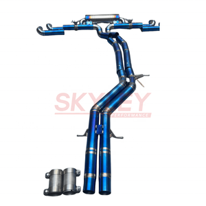 Silenciador SKYLEY Catback azul de titanio para <span class=keywords><strong>Lamborghini</strong></span> URUS 4,0 2018 + coche deportivo con sistema de <span class=keywords><strong>escape</strong></span> de válvula de fábrica OEM de tubo X - Product Image 6