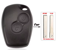 Coque de clé de voiture vierge sans lame pour 2/3 boutons, compatible Renault Dacia Modus Clio 3 Twingo Kangoo 2, style clé télécommande