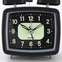 Horloge de bureau à projection avec mouvement à quartz à aiguilles rectangulaires, design moderne en métal, pour étudiants, livraison directe d'usine