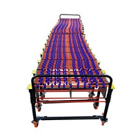 Rodillo transportador de gravedad flexible de fácil instalación, rodillo transportador resistente para sistema de descarga de camiones en almacenes
