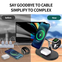 Chargeur sans fil magnétique N1 15w 3 en 1, station de charge à un aimant pour téléphone 15 14 13 Pro Max pour Iwatch pour Airpod