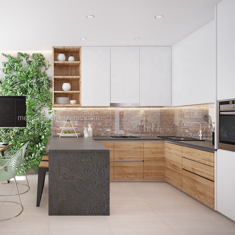 Кухонные шкафы с предварительно вырезанными гранитными столешницами, модульные кухонные шкафы