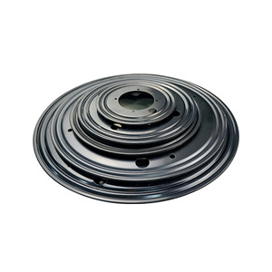 Hollow Round Turntable Black 360 Degree <b>Rotating</b> Cabinet Universal Display <b>Shelf</b> Bookshelf Cosmetic Base Furniture Hardware - Product Image 1