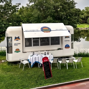 Remolque Móvil de Comida y Café, Camión de Comida Profesional con Barra de Espresso y Ventana de Servicio Grande para Ubicaciones en la Playa - Product Image 2