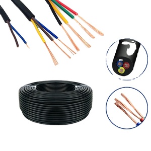 GP Meilleur prix 24/22/20 AWG RVV Câble électrique 2-8 cœurs <span class=keywords><strong>Gaine</strong></span> PVC noire Fil d'alimentation en cuivre Conducteur à torons souples Câble RVV - Product Image 2
