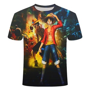 Camiseta de Verano de una Pieza con Estampado de Anime Japonés, Hermano de Luffy, para Hombre, Holgada, Informal, de Tela Jersey, 180g, Secado Rápido - Product Image 4