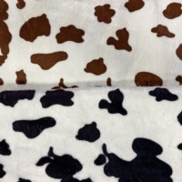 Yüksek çözünürlüklü inek baskı desen % 100% polyester FDY süper yumuşak yüksek kaliteli kadife baskı kumaş ev tekstili için/bebek kumaş