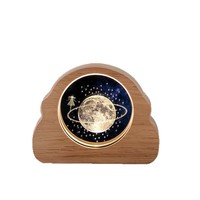Vente en gros d'ornements de bureau lumineux LED 3D créatifs, gravés dans du cristal, minimalistes, modernes, géométriques, cadeau d'anniversaire pour filles et garçons