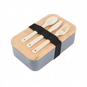 Boîtes à bento en plastique personnalisées pour adultes - 900 ml, boîte à lunch écologique avec cuillère et fourchette, sans BPA, passe au micro-ondes et au lave-vaisselle - Product Image 4