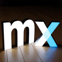Lettres en relief 3D en aluminium sans cadre avec rétroéclairage LED personnalisé, étanches IP65/67 pour la décoration extérieure de la man cave