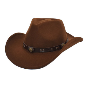 Unisex Brown Da Ban Nhạc Trilby Hat Màu Hồng Cowgirl Hat Sombrero Phong Cách Cho Nam Giới Và Phụ Nữ Giản Dị Ngoài Trời Du Lịch Cao Bồi Hat - Product Image 1