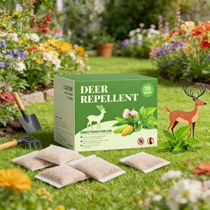 Pochette répulsive naturelle Dayoung pour cerfs et lapins, protection <span class=keywords><strong>de</strong></span> jardin et <span class=keywords><strong>de</strong></span> cour, sans danger pour les animaux <span class=keywords><strong>de</strong></span> compagnie, suspendable et longue durée - Product Image 1