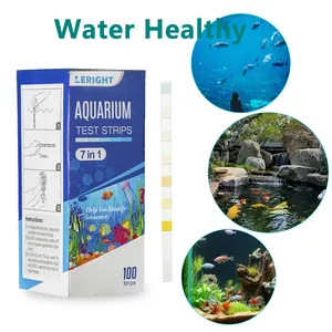 Aquarium Teststreifen 7 in 1 Aquarium Test Kit für Gesamt härte/Nitrat/Nitrit/Chlor/Carbonat/pH/Gesamt alkali Test