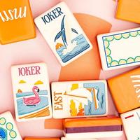 Nuevo Juego de Fichas de Mahjong Americano - Diseño Moderno de Alta Gama, Juego de Lujo para 4 Jugadores, Logotipo Grabado Personalizado, Acrílico, Entretenimiento