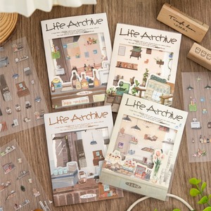 2 <b>Sheets</b> Per Pack Self-adhesive Printed Paper Scenery <b>Stickers</b> Die-Cut Gloss Varnishing for Holiday Decoration DIY Journal - Product Image 1