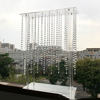 80cm Hauteur Cristal Fleur Stand Lustre De Table De Mariage Centre De Table Rectangle Acrylique Centre De Table De Mariage Stand