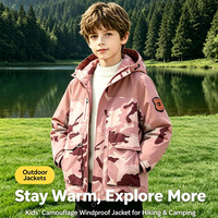 Neueste Winter-Jacke mit Abnehmbarem Zweischichtigem Design, Windbreaker mit Kapuze, Individuelles Logo, Kinder-Outdoor-Wasserdichte Fleece-Jacken