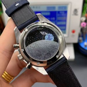 นาฬิกาสปอร์ตผู้ชายสแตนเลสแท้คุณภาพสูง พร้อมกระจกแซฟไฟร์สีน้ำเงินกลางคืน ระบบอัตโนมัติ กันน้ำ หรูหรา ระดับโอเมก้า - Product Image 6
