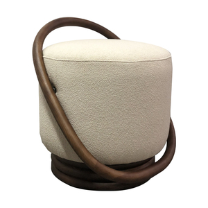 Hoolnn HLN003 Repose-pieds Ottoman <span class=keywords><strong>Rond</strong></span> <span class=keywords><strong>en</strong></span> Noyer Massif Style Ferme Ancienne pour Décoration Intérieure et Utilisation à Domicile et <span class=keywords><strong>en</strong></span> Hôpital - Product Image 3