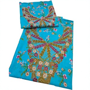 Vestido de Tela Popelina Dubai Mukhawar para Mujeres y Niñas, Bordado Floral con Cuentas, Ropa Islámica Elegante y Modesta para Ramadán, Eid, Hiyab - Product Image 2