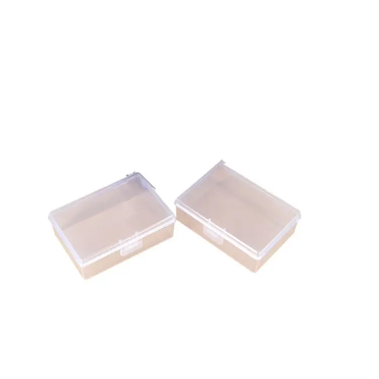 D725 PP boucle transparente boîte vide moderne carré en plastique emballage perle boucles d'oreilles Rectangle Rectangle stocké ménage