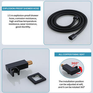 Offre Spéciale robinet de <span class=keywords><strong>douche</strong></span> de <span class=keywords><strong>baignoire</strong></span> à montage mural encastré caché noir à deux fonctions - Product Image 6